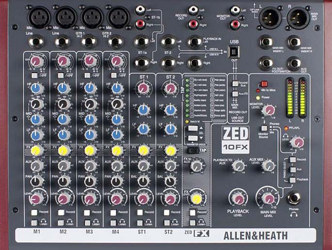 mixer A&H ZED 10 FX